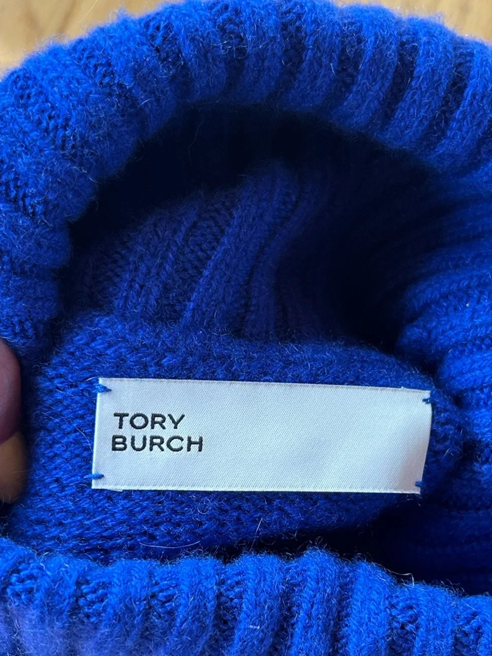 Tory Burch 100% cashmere Royal Blue Turtleneck Sweater